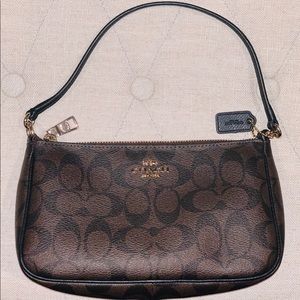Small brown leather Coach handbag